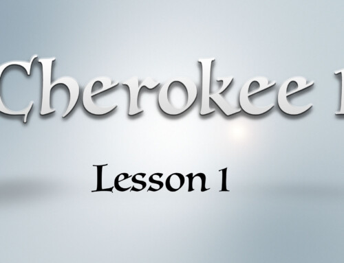 Cherokee 1 – Lesson 1